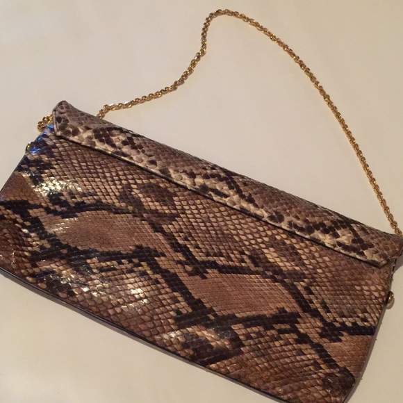 Vintage Caprice genuine python clutch shoulder bag - Picture 3 of 8